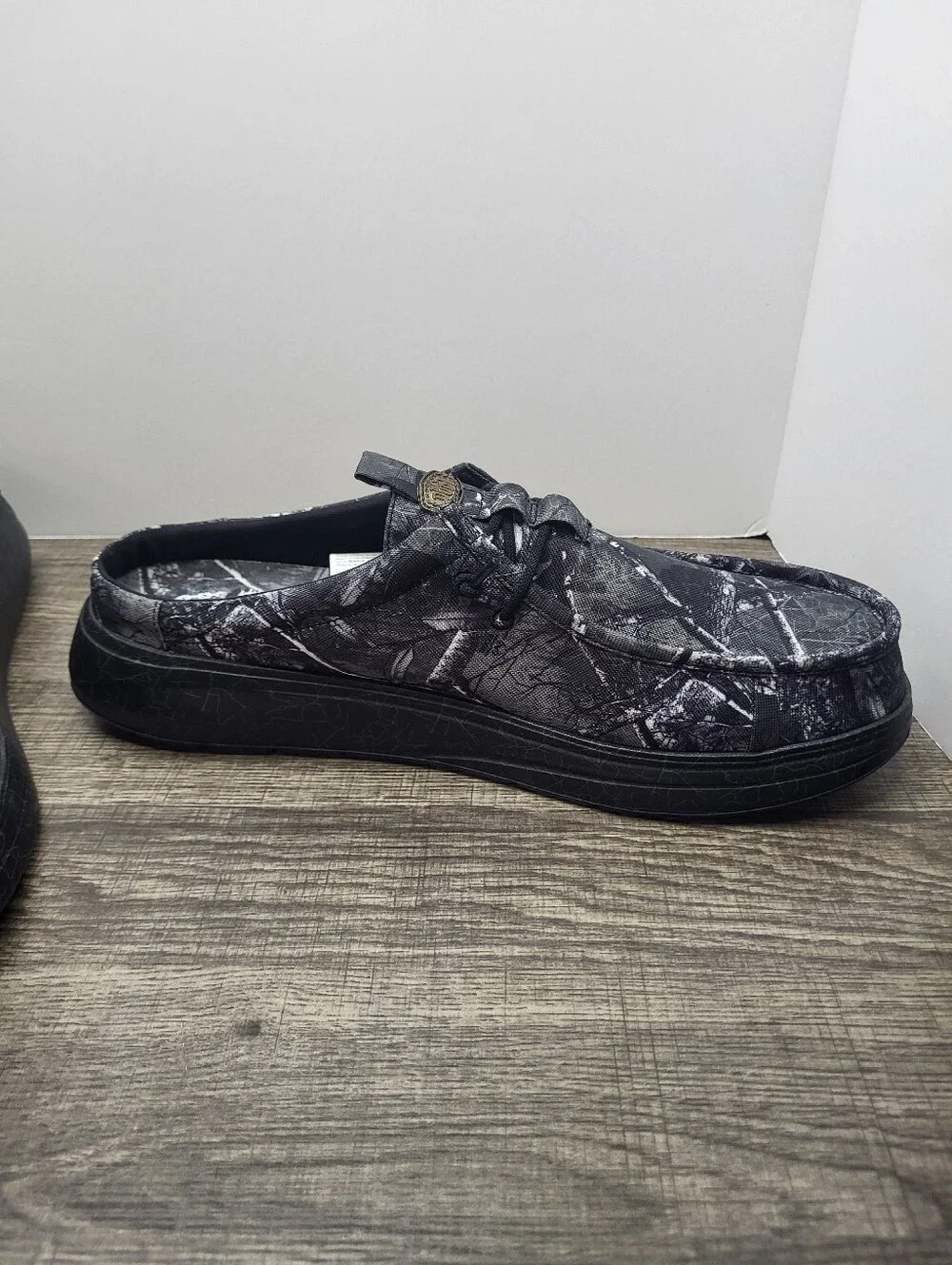 Hey Dude Jelly Roll Limted Edition Wally Comf Slip-On Black Camo Men US 14 New